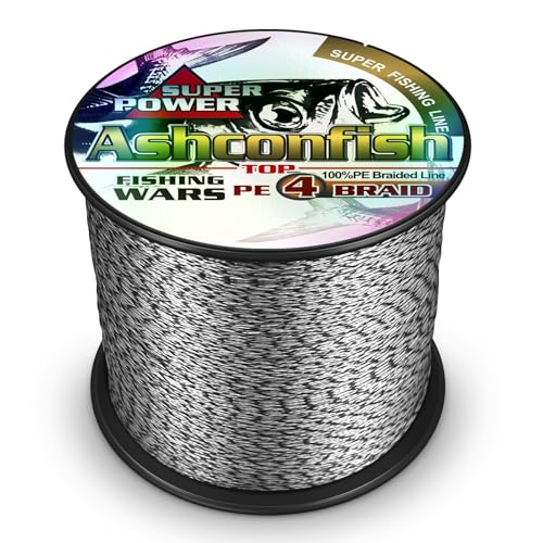 Ashconfish Braided Fishing Line 15LB Black White