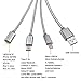 Yupro High Speed USB Type C Cable, Multiple USB Cable, Multi USB Charging Cable with 8 Pin Lighting / Type C/ Micro USB Cable for iPhone 6s, 6, 6 Plus, 5 / 5S / 5C, Galaxy S2(Gray)