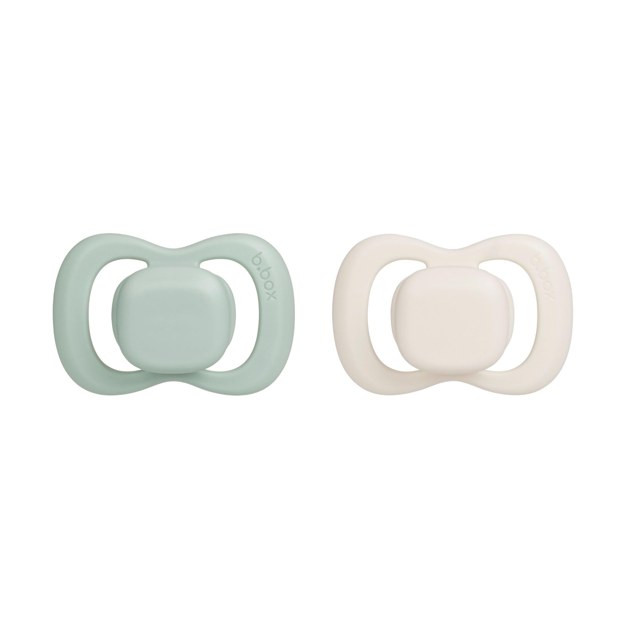 b.box Pacifier Soother Dummy Size 2 (2 Pack) | Symmetrical Silicone Teat and Shield | Antimicrobial | BPA Free | 6m+