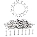TOPBRIGHT 110 PCS Body Piercing Jewelry Nose Septum Curved Barbell Eyebrow Lip Tongue Piercing Barbell with Box