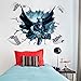 Fangeplus(TM DIY Removable 3D Batman Broken Wall Hole View Art Mural Vinyl Waterproof Wall Stickers Kids Room Decor Nursery Decal Sticker Wallpaper 35.4''x23.6''