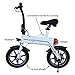 iFreego Mini Adult Electric Bike Bicycle Lightweight Compact Commuter no Pedals (Black)thumb 2
