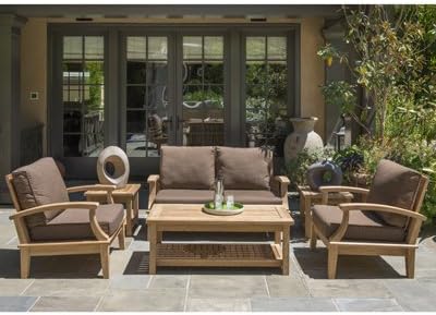 Amazon Com Regency Teak Sonoma Deep Seating 6 Piece Love Seat Set