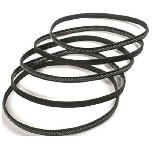 GOODYSlideProof Spiky Silicone Thin Headwraps, Black, 5 count