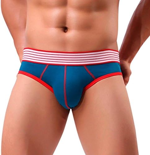 JUNNEY Men Transparent Breathable Underwear Short Pants Boxer Patchwork Briefs Shorts Lace Tight Mid-Waist Bulge Pouch Underpants (M, Green)