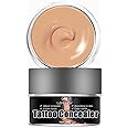 Tattoo Cover Up, Invisible Waterproof Concealer,Long Lasting Professional Skin Makeup Concealer Kit for Body Leg Tattoo, Dark Color