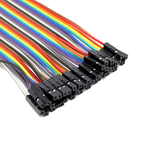 Keywish Multicolored Dupont Wire 40 Pin Male to Female Dupont Wire, 40 Pin Male to Male, 40 Pin Female to Female Breadboard Jumper wire Ribbon Cables kit for Arduino,Raspberry Pi