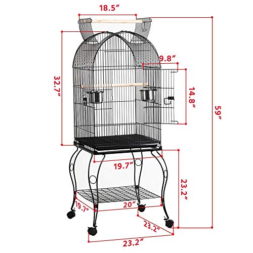 3 Yaheetech+Standing+Cockatiel+Parakeet+Lovebird