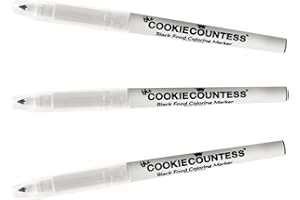 THE COOKIE COUNTESS, INC The Cookie Countess Black Fine Tip Food Marker - Value Pack of 3