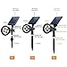 Solar LED Spotlight, APOLLED 2-in-1 Waterproof 4 LED Outdoor Solar Spotlight Adjustable Wall Light Landscape Light Security Lighting for Patio Deck Yard Garden Driveway Pool Area (2 Pack)