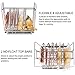 Uarter Sous Vide Rack Stainless Steel for Anova Cookers with Detachable Dividers and 2 No-Float Middle Top Bars, Adjustable, Collapsible Weight-Added Sou Vide Rack for Most 12qt Containers