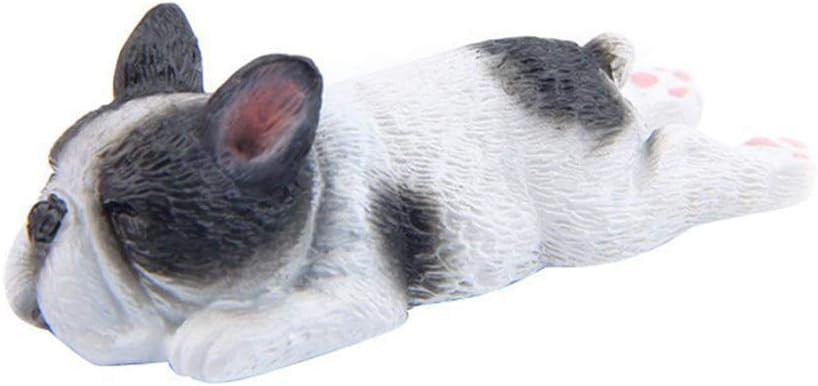DAWEIF Cute Resin Bulldogs Sleeping DIY Doll Cartoon Mini Toys for Fridge Mobile Phone Decoration Home Decor