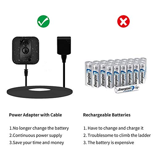 [3Pack] Weatherproof 30 Feet Power Extension Cable with Power Adapter