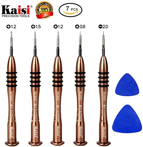 Kaisiking Phone Repair Tools Precision Screwdriver Tool Kit Multifunctional 7 in 1 Set Magneitc Screwdriver Tips for iPhone/Samsung Galaxy/Huawei/iPod/iPad/Laptop/Eyeglass/Mac Book Air etc.