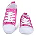 [SAV102-PINK-8] Girls Canvas Sneakers - Pink Tennis Shoes, Toddler Size 8