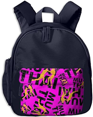 Muay Thai Boys Cute Carrying Bookbags Printed Anti-lost Backpacks