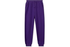 UNACOO Kids Boy's Fleece Sweatpants Girl's Active Jogger Pants (Age 3-12 Years)