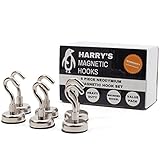 Magnetic Hooks Heavy-Duty Set of 6 (25LBS Pull Power)