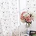 jinchan Sheer Curtains Floral Embroidered for Girls Room Blue Rose Buds Retro Voile Curtain Panels for Living Room Rod Pocket 2 Panels 95 inch