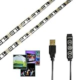 LinKop USB LED Strip RGB Waterproof Bias lighting 5V TV Backlight Multi Color Background Lighting Kit for HDTV,Desktop PC etc