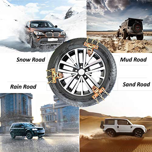 FUNDRIVING Tire Chains,Snow Chains for SUV,Truck,RV of Tire Width 8.5