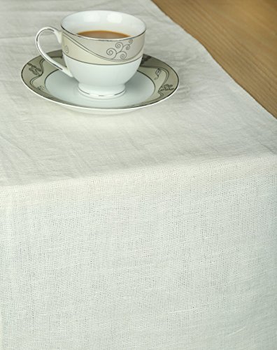 RAJRANG Solid Ivory Table Runner - Natural Cotton Linen Fabric for Party Supplies Home Living Room Decorative Accessories for Dinning Table 16 X 72 Inches