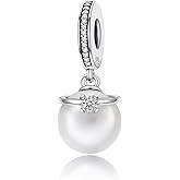 Pearl Pendant Charms 925 Sterling Silver Bead fits Pandora Bracelet for Women