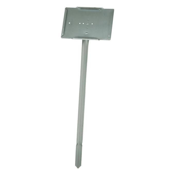 Galvanized Steel Garden Sign Holder 7"x5" Faceplate x 18" Long Stake