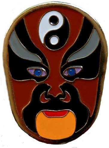 Jiang Wei Chinese Opera Mask Golf Ball Marker with Matching Hat Clip