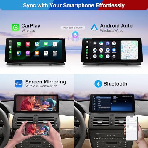 XTRONS Android 14 Car Radio for BMW X3 E83 (2004-2009) with M-Ask System, Qualcomm 680 Octa Core 8+128 Multimedia Player, 12.3 Inch 2K IPS Built-in 4G LTE Car Play Android Car Bluetooth 5.1