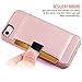 ZVE Wallet Case for Apple iPhone SE 2020, iPhone 8 and iPhone 7, 4.7 inch, Slim Leather Wallet Case with Credit Card Holder Slot Pocket Protective Case Cover for Apple iPhone 7/8/SE 2020- Rose Gold