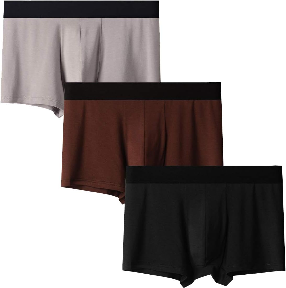 Mens Boxer Shorts 3-4 Pack Ultra Soft Modal Recycled Fiber Boxer Briefs Stylish Underwear (Combination /1 (3 Pack), XXL)