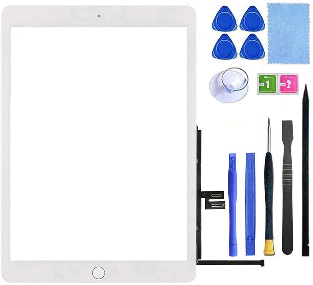 Photo 1 of for iPad 8 2020 8th Generation Screen Replacement Digitizer 10.2" A2270 A2428 A2429 A2430 Touch Glass Assembly Includes Home Button+PreInstalled Adhesive+Toolkit,White