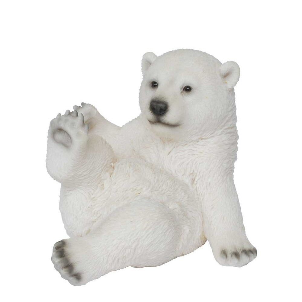 Vivid Arts 23cm Sitting Polar Bear Resin Ornament - NF-PP34-B