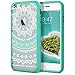 iPhone 6S Case, iPhone 6 Case, SmartLegend [Totem Series] Shock Absorption Full Body Rugged Bumper Clear with Mandala Floral Pattern Protective Case for Apple iPhone 6/6S 4.7 inch - Mint