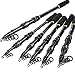 TROUTBOY Black Warrior Fishing Rod - 24 Ton Carbon Fiber Ultra Light Portable Telescopic Fishing Pole with CNC Machined Reel Seat, Stainless Steel Guides, EVA Fore Grip