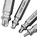 Kinley Stripped Screw Extractor Drill Bits to Easily Remove Damaged Screws and Bolts - Made with Extra Strength HSS 4341 Alloy - 62-65hrc Hardness Rating