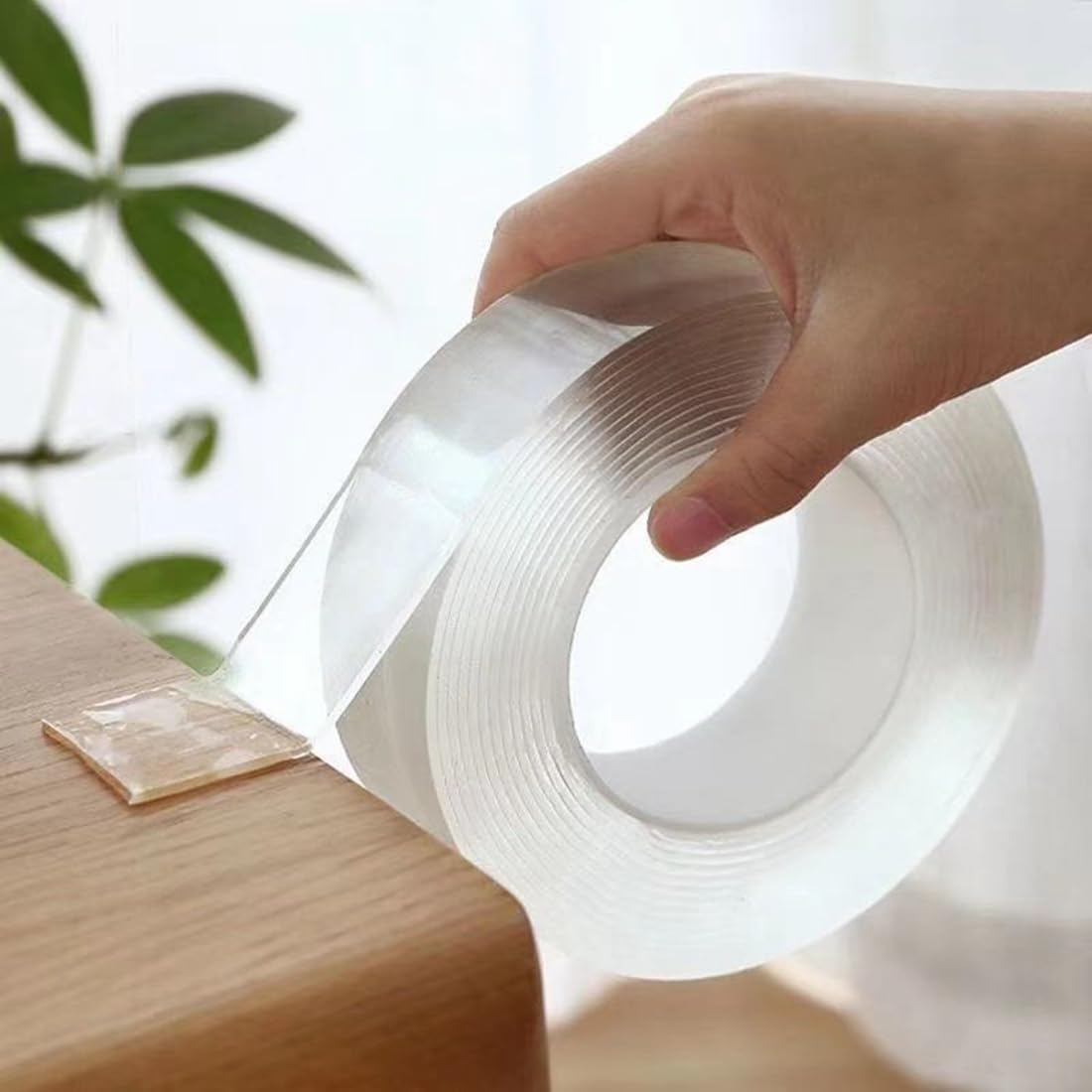 Double Sided Tape Heavy Duty,Nano Tape Extra Large Mounting Tape,Clear & Tough Sticky Poster Wall Tape,Multipurpose Tape Picture Hanging Strips for Home Office(5m*3cm)