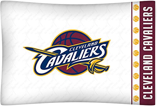 NBA Cleveland Cavaliers Micro Fiber Pillow Cases, Standard, White