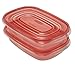 Rubbermaid TakeAlongs Rectangular Food Storage Containers, 4 Cup, Tint Chili, 2 Count