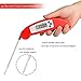 Meat Thermometer,Zebre Instant Read Super Fast Accurate Digital Electronic Food Cooking Thermometer with Collapsible Internal Probe,Best for Kitchen,Grill,BBQ,Milk,and Bath Water (Red)