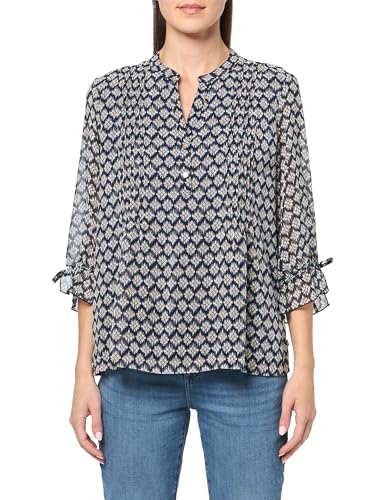 Nautica Women's Pintuck Blouse, Night Sky Multi, XS
