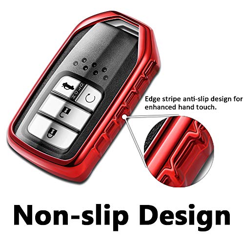 QIAOBA TPU Fall Car Key Soft Plating Protection Shell Case Cover for Honda (Gold)