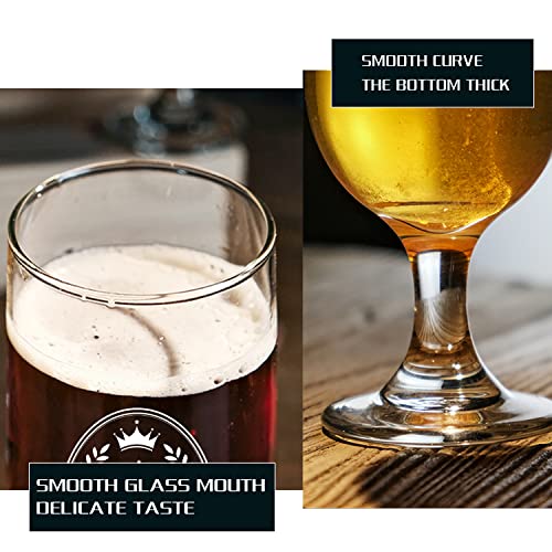 KOCAWIS Beer Ale Glass Gift for Men Dad Grandfather Uncle Tulip 350ml World’s Finest Best Wishes Soft Drink Glassware Birthday Gift Christmas Gift