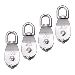Rocaris 4 Pack M25 Double Pulley Block Stainless