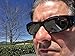 LensCovers Small Polarized Sunglasses | Wear Over Prescription Glasses| Fitover for Glasses up to 5 5/16'' X 1 5/8'' | Black Frame and Reflective Lens
