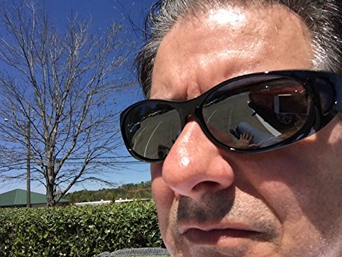 LensCovers Sunglasses Wear Over Prescription Glasses. Size Small with Reflective Lens