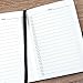 RICCO BELLO Hardcover Pocket to Do List, Undated, Vegan Leather Notebook with Pen Loop, For Work, School, Home, Productivity Planner, 4.25 x 6 inches (Black)