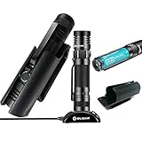 Bundle: Olight S30R Baton II 1020 Lumen rechargeable XM-L2 U3 LED Flashlight with 18650 3600mAh Li-ion battery, charging base and Clip-on Kydex Hard shell Holster