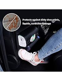 Ideashop   Organizador de asiento trasero de coche de piel sintética para asiento trasero de coche, organizador de bolsillo
